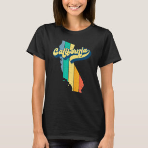 Camiseta Vintage California Retro 70s Stripes Silhouette Di