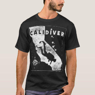 Camiseta Vintage California Scuba Buceo Bandera de buceo Ca