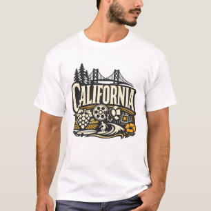 Camiseta Vintage California State Hollywood Tech & Surf