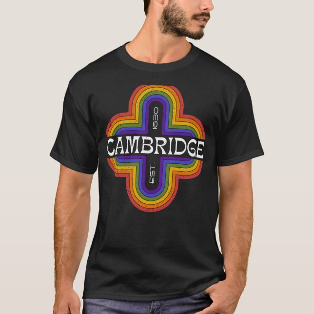 Camiseta Vintage Cambridge Massachusetts 1630 souvenir (Anverso)