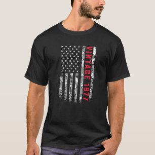 Camiseta Vintage Camo Bandera Americana 1977 45 años de eda