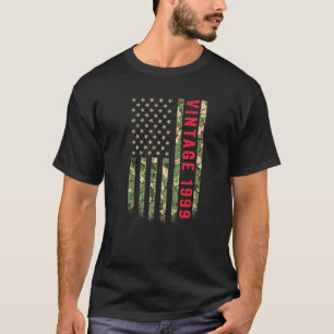 Camiseta Vintage Camo Bandera Estadounidense de 1999 de 23 