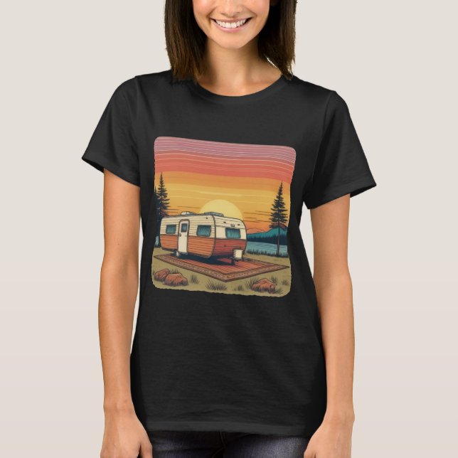 Camiseta Vintage Camper Sunset (Anverso)
