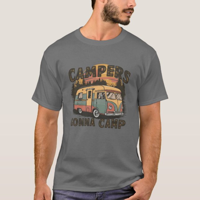 Camiseta Vintage Campers Gonna Camp friend (Anverso)