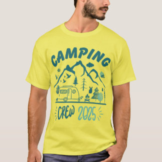 Camiseta Vintage Camping Crew 2025 amante camping lindo