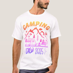 Camiseta Vintage Camping Crew 2025 amante camping lindo hum