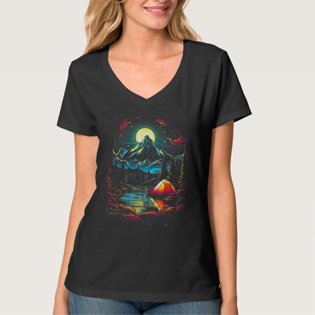 Camiseta Vintage Camping Nature Wilderness Wanderl (Anverso)