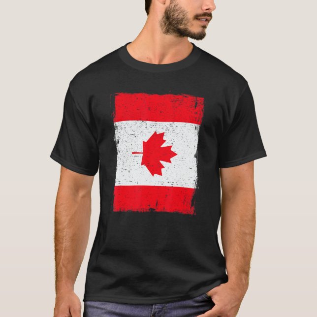 Camiseta Vintage Canada Flag Heritage Canadian Roots (Anverso)