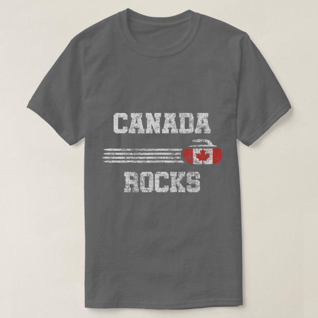 Camiseta Vintage Canada Rocks Curling Gift  (Diseño del anverso)