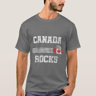 Camiseta Vintage Canada Rocks Curling Gift 