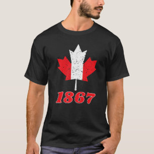 Camiseta Vintage Canadian Maple Leaf Canadian 1867 Canadá D