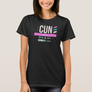 Camiseta Vintage Cancún CUN Código de Aeropuerto Retro Día 