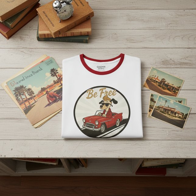 Camiseta Vintage Canine Cruiser Ringer Shirt (Subido por el creador)