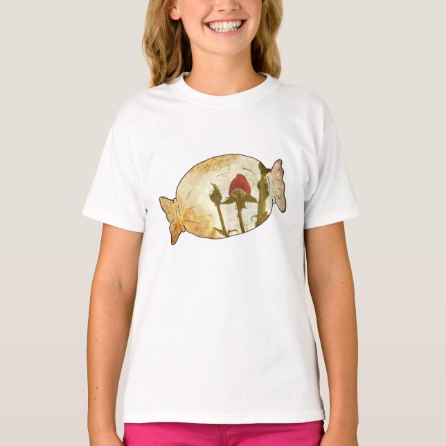 Camiseta Vintage caramelo de rosa (Anverso)