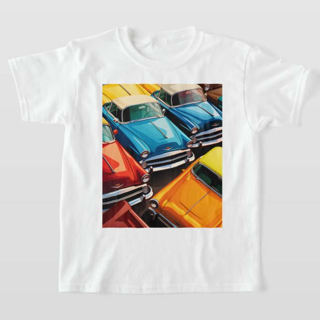 Camiseta Vintage Cars Pattern (Distribución)