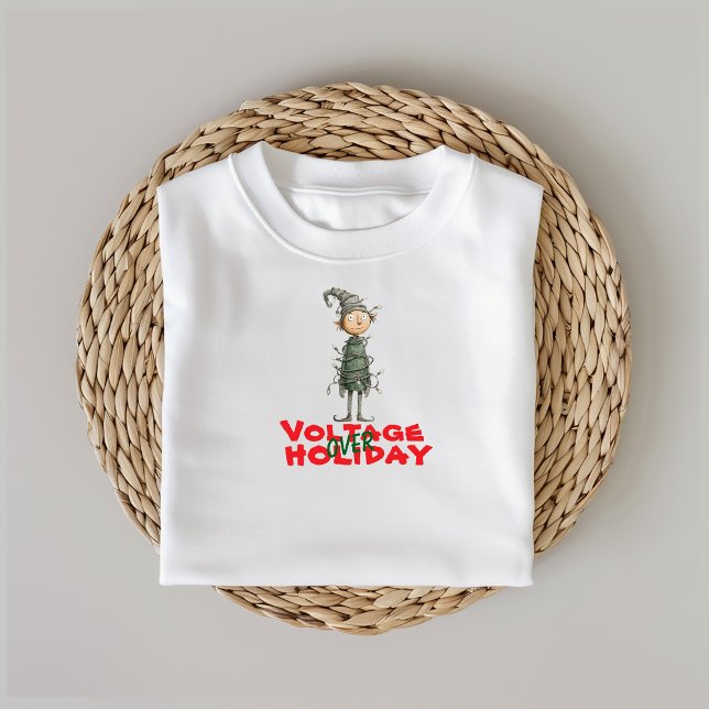 Camiseta Vintage cartoon elf Tangled in Lights ironic (Subido por el creador)