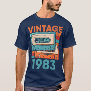 Camiseta Vintage Cassette 1983 Classic Bday Par de 39 años