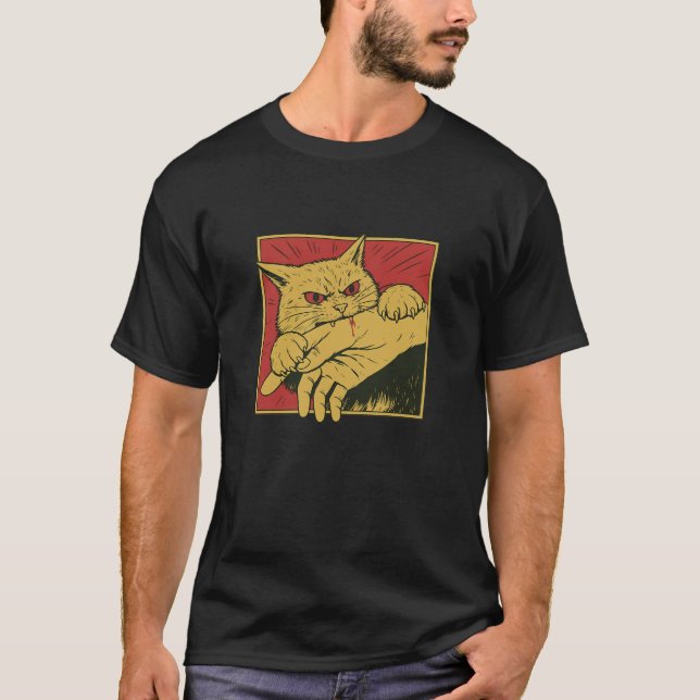 Camiseta Vintage Cat Bite T-Shirt (Anverso)