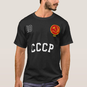 Camiseta Vintage CCCP Soccer Hammer Sickle Unión Soviétic