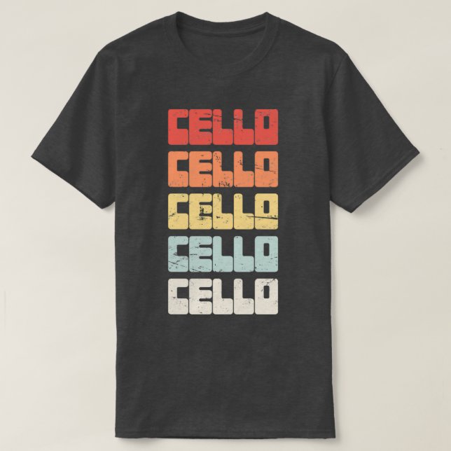 Camiseta Vintage CELLO Textos (Diseño del anverso)