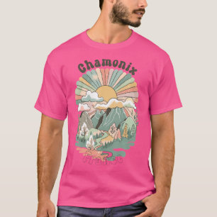 Camiseta Vintage Chamonix France Monta Senderismo Sunset Gr