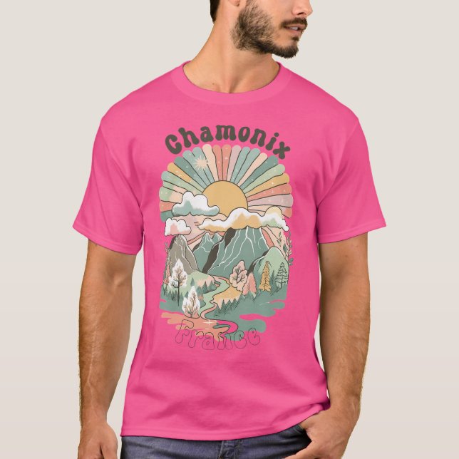 Camiseta Vintage Chamonix France Monta Senderismo Sunset Gr (Anverso)
