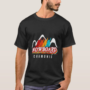 Camiseta Vintage Chamonix para Francia Snowboard Francés Sn