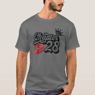 Camiseta Vintage Chapter 28 Classy Lips Happy Birthday 28 Y