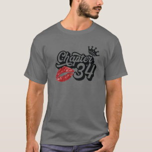 Camiseta Vintage Chapter 34 Classy Lips Happy Birthday 34 Y