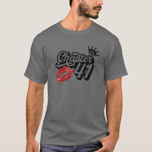 Camiseta Vintage Chapter 41 Classy Lips Happy Birthday 41 Y