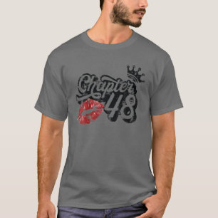 Camiseta Vintage Chapter 48 Classy Lips Happy Birthday 48 Y
