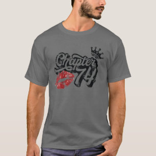 Camiseta Vintage Chapter 74 Classy Lips Happy Birthday 74 Y