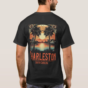 Camiseta Vintage Charleston South Carolina Sunset