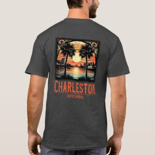 Camiseta Vintage Charleston South Carolina Sunset