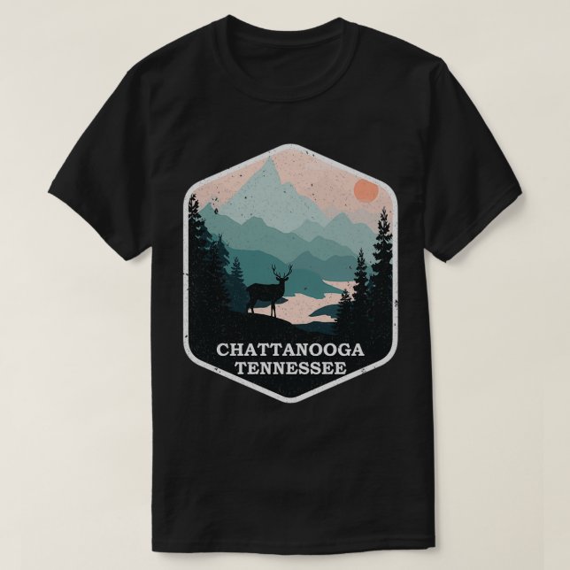 Camiseta Vintage Chattanooga Tennessee TN Nature Mountains  (Diseño del anverso)
