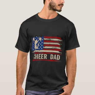 Camiseta Vintage Cheer Papá Bandera Americana Usa Cheerlead