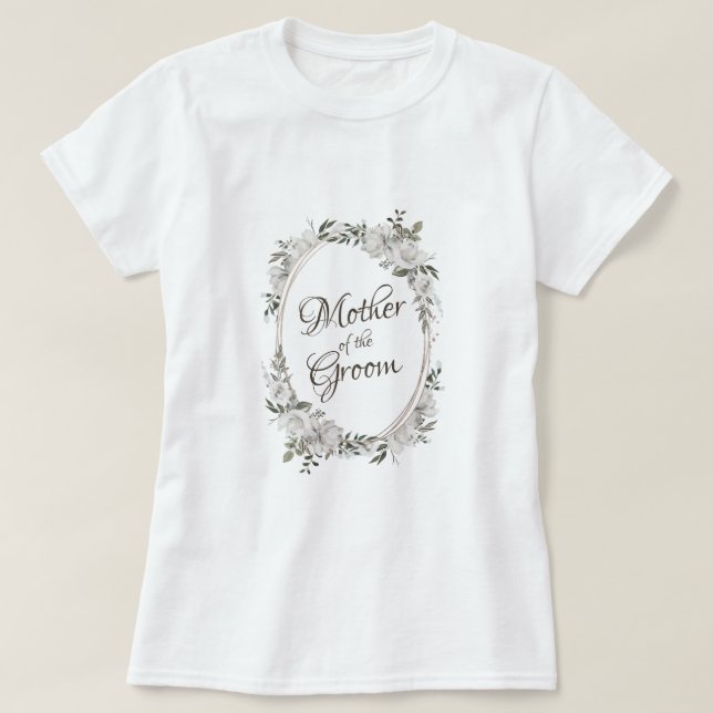 Camiseta Vintage Cherish Rosa Oval Madre del Groom (Diseño del anverso)