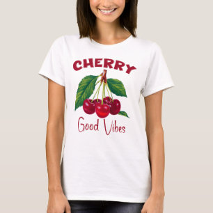 Camiseta Vintage Cherry Good Vibes, Sweet Cherry Fruit