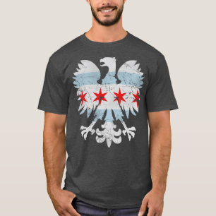 Camiseta Vintage Chicago Flag Patrimonio de águila polaca