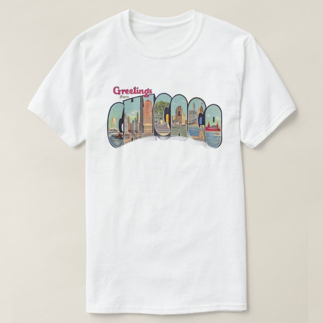 Camiseta Vintage Chicago Greetings T Shirt (Diseño del anverso)
