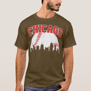 Camiseta Vintage Chicago Skyline City Gameday Retro Vintage