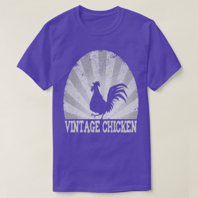 Camiseta Vintage Chicken Design grey Triblend (Diseño del anverso)
