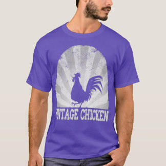 Camiseta Vintage Chicken Design grey Triblend