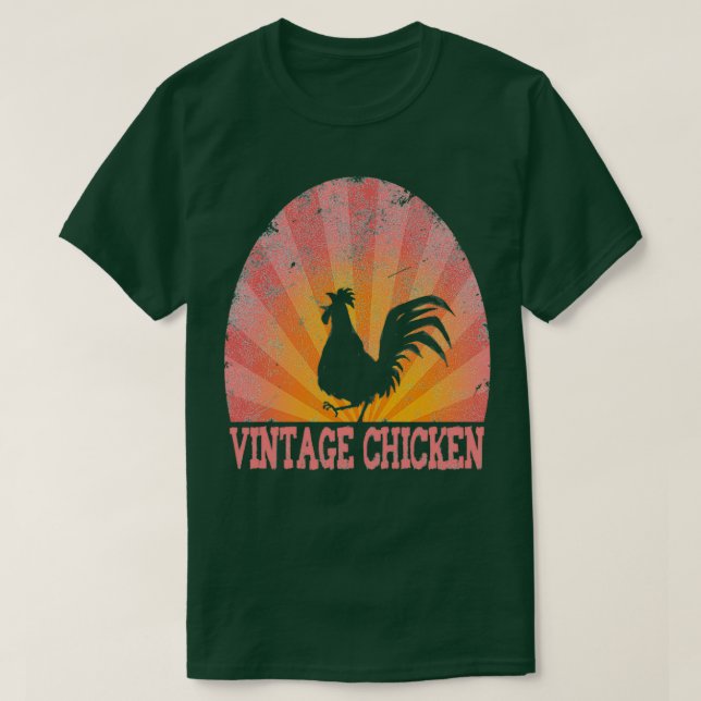 Camiseta Vintage Chicken Design red Triblend (Diseño del anverso)