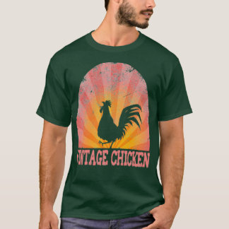 Camiseta Vintage Chicken Design red Triblend