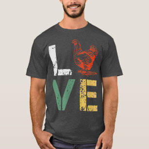 Camiseta Vintage Chicken Love s I Love Chickens Poultry Far