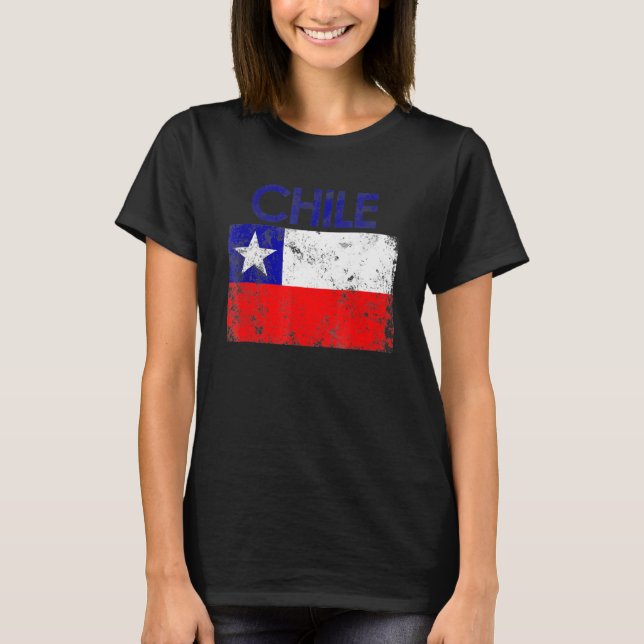 Camiseta Vintage Chile Bandera Chilena Orgullo de raíces ch (Anverso)