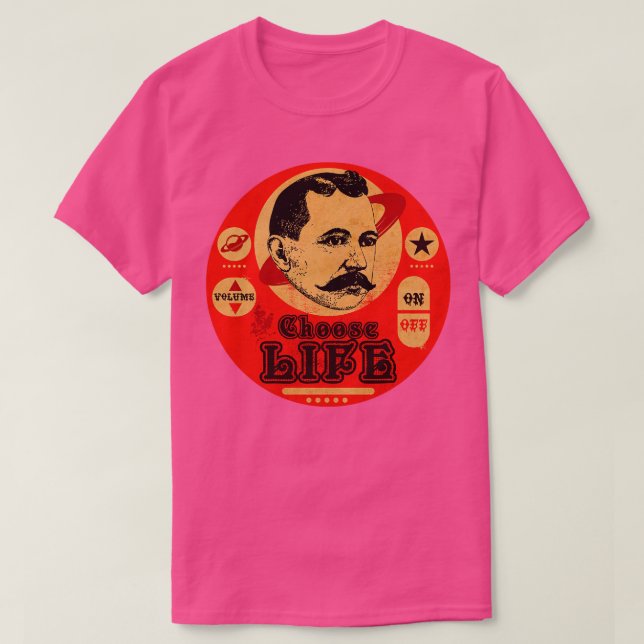 Camiseta Vintage Choose Life Rótulo (Diseño del anverso)