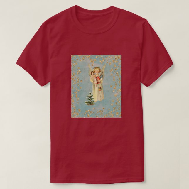 Camiseta Vintage Christmas Angel (Diseño del anverso)