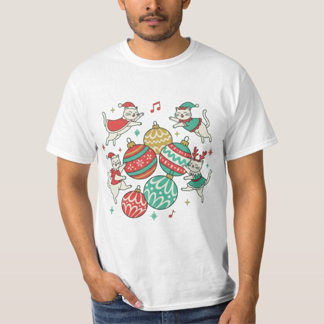 Camiseta Vintage Christmas Cats (Anverso)